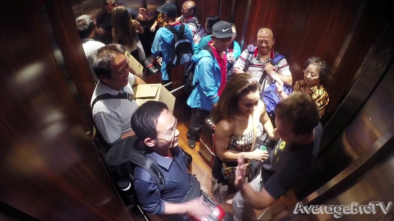 Kissing in an Elevator Prank