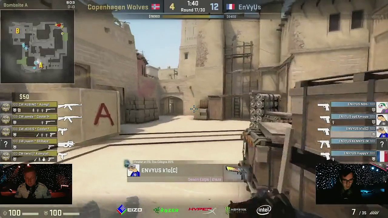 CSGO - Copenhagen Wolves Twist Glock-18 parkour vs. EnVyUS