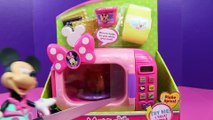 Minnie Mouse Microwave Toy With Mickey Mouse Smores and Play Doh Mess Cooking Episode