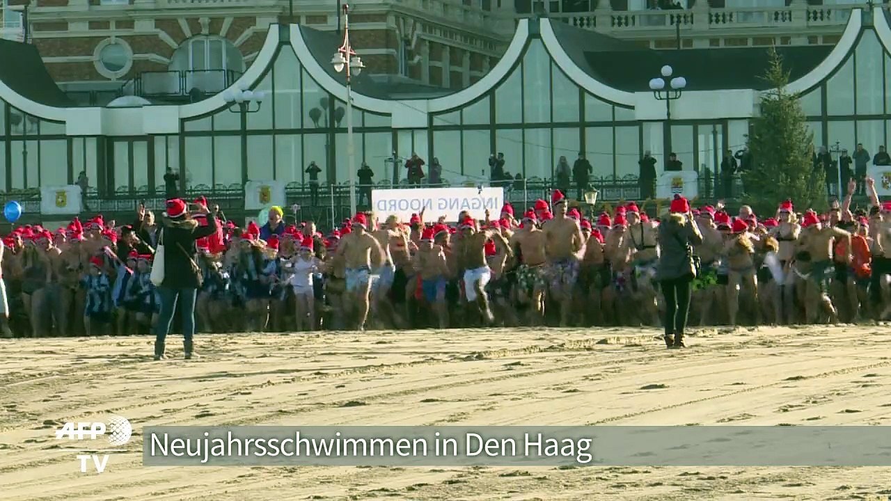 Kalter spaß: neujahrsschwimmen in der nordsee