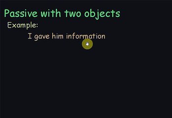 Passive with two objects