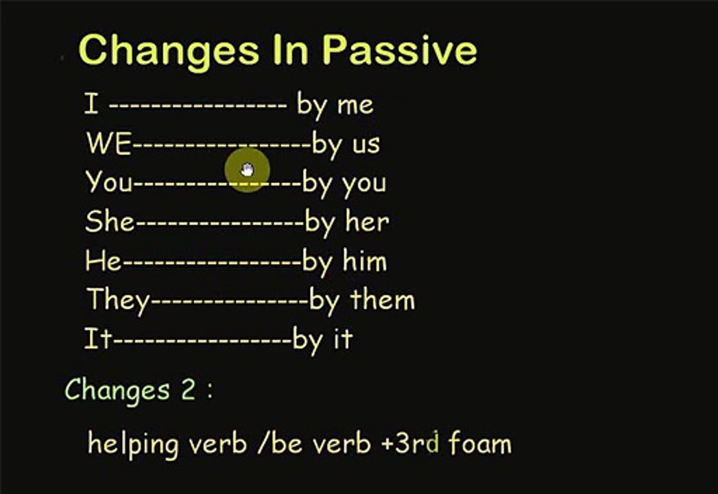 Changes in passive