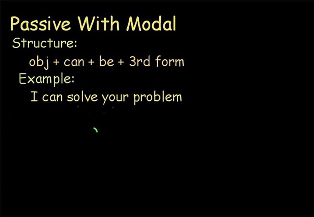 Passive with modal