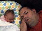 Funny babies-Baby and Father snoring