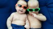 4 Month Twin Babies Enjoy Beach, Last Day Of 2015