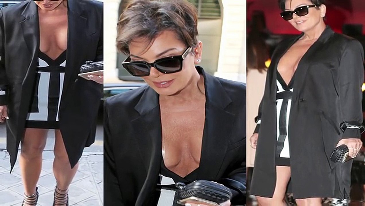 Kris Jenner Hot Braless Cleavage