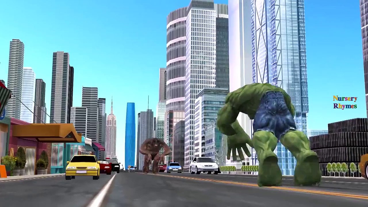 Hulk Vs Monsters Cartoon Fighting And Singing Finger Family Nursery Rhymes For Children