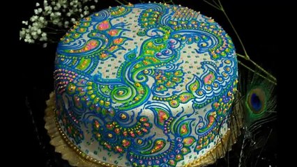 Henna Mehandi Designs Inspired Wedding Cakes (1)