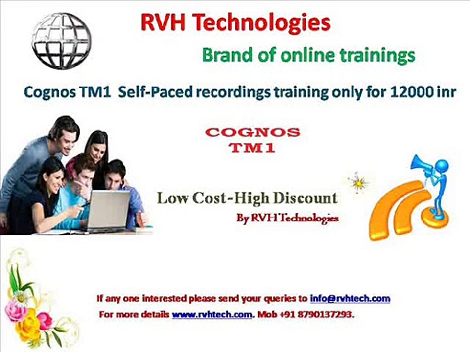 cognos TM1 self-pace recordings training for low fee price cost