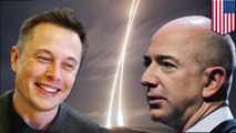 Persaingan pendaratan roket antara Elon Musk & Jeff Bezos