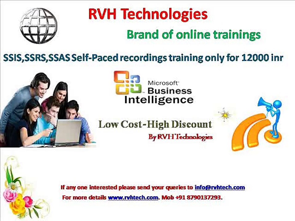 SSIS,SSRS,SSAS Self-Paced recordings training for low fee cost price