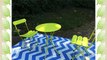 Green Decore Psychedelia Indoor Outdoor Reversible Plastic Rug 150 x 240 cm Blue / White