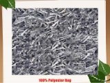 High Shine Spider Shaggy Silver Rug in 110 x 160 cm (3'7 x 5'3) Carpet