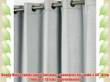 Ideal Textiles Silver Ribbed Lined Eyelet Curtains Ready Made Ring Top Curtain Pairs Machine