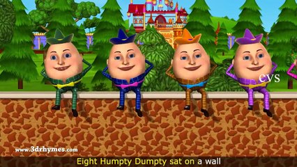 Humpty Dumpty Nursery Rhyme - 3D Animation English Rhymes