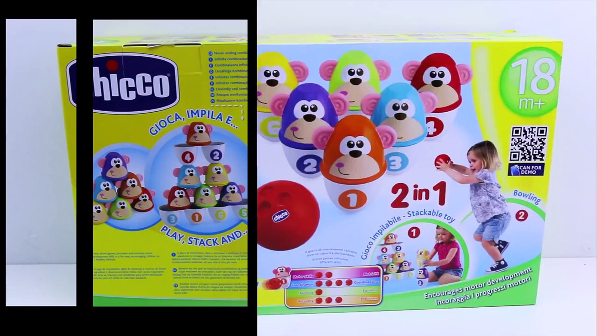 chicco monkey strike bowling set