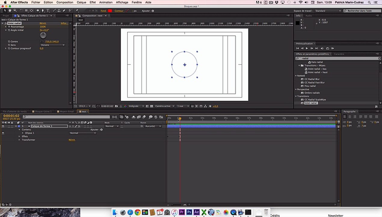 Créer et utiliser un volet radial