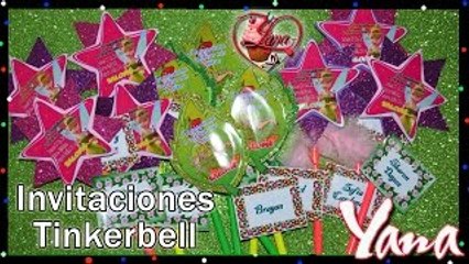 Tarjetas Invitación Fiesta Tinkerbell - Yana