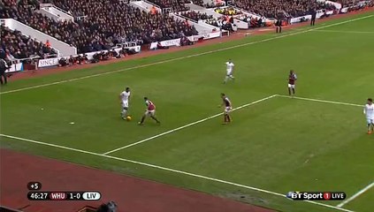 Emre Can hits the bar - West Ham vs Liverpool