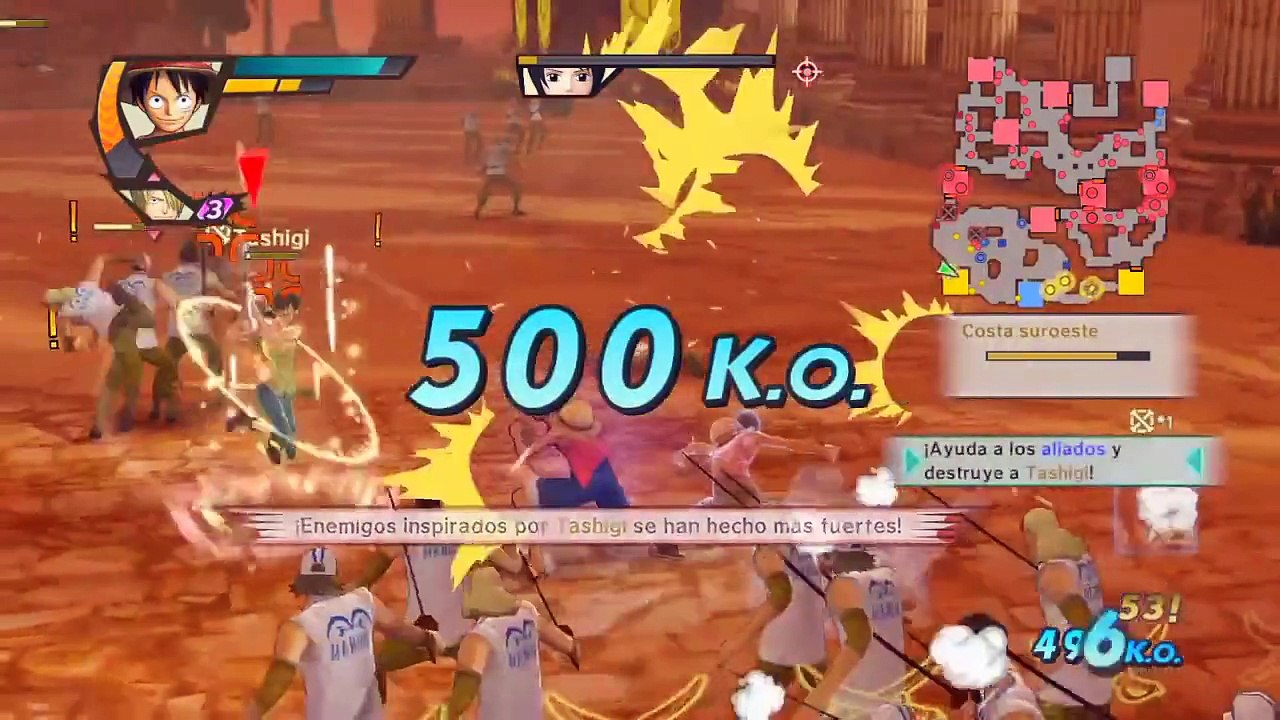 One Piece Pirate Warriors 3 : LA BATALLA DECISIVA EN ALUBARNA ! - LA LUCHA DE LUFFY VS COCODRILO #8