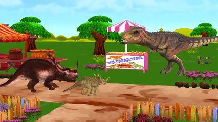 Download Video: Dinosaurs Cartoon Singing Finger Family Nursery Rhymes And Wheels On The Bus Go Round And Round