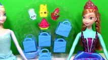shopkins Shopkins Frozen Elsa and Anna Barbie Dolls Open Shopkins Toys shopkin toys