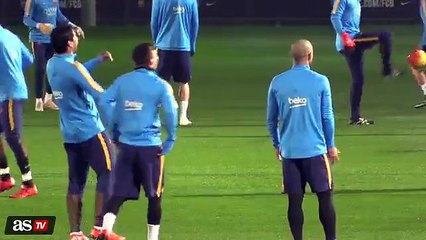 Messi ve Suarez idmanda poz verdi!