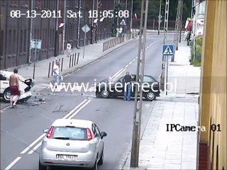 Car crash during overtake!