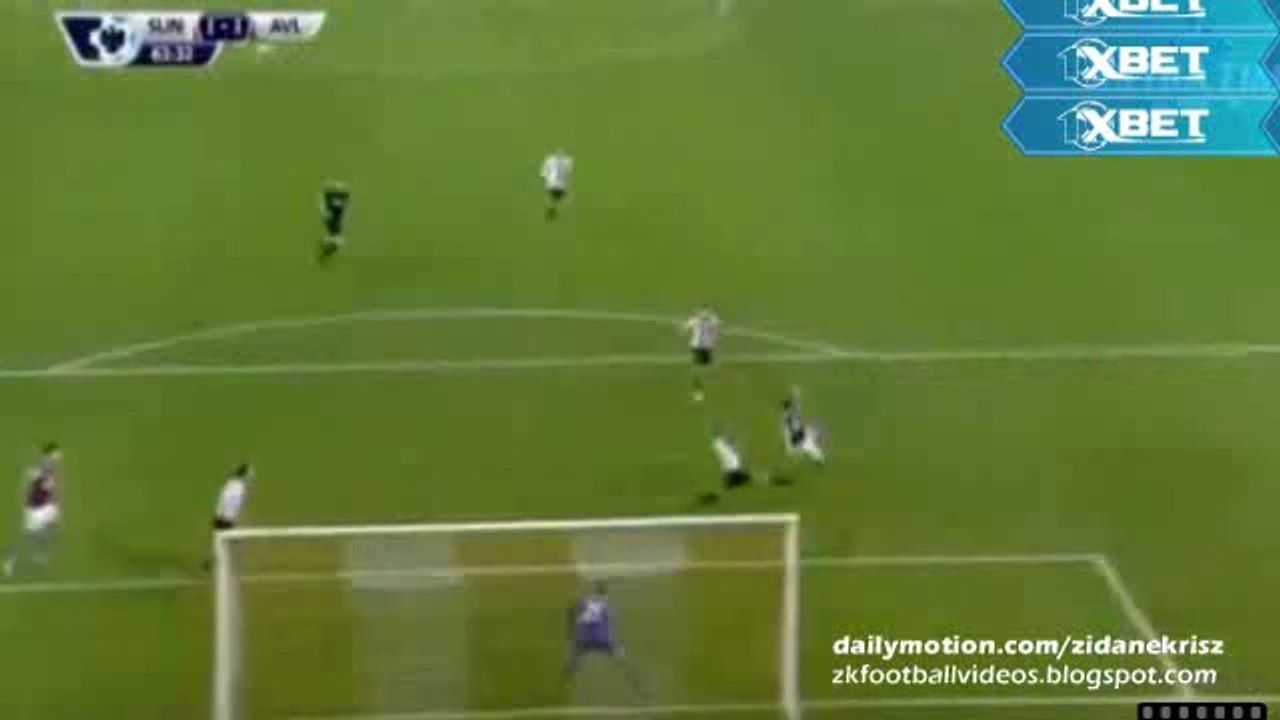 Adama Traore Fantastic Assist before Carles Gil Super Goal - Sunderland 1-1 Aston Villa 02.01.2016 HD