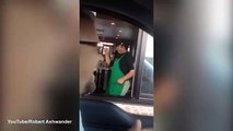 Starbucks barista throwing some serious shapes (and straws)