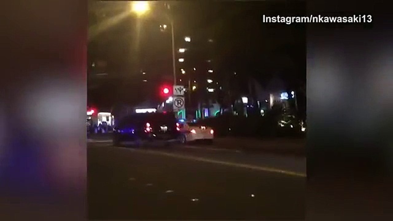 The Obama motorcade spotted out on the town in Hawaii
