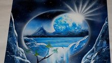 My Blue Dream - Spray Paint Art