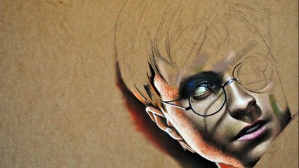Une peinture hyperréaliste de Harry Potter, en Time Lapse
