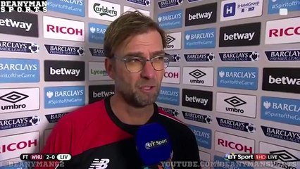 West Ham 2-0 Liverpool - Jurgen Klopp Post Match Interview