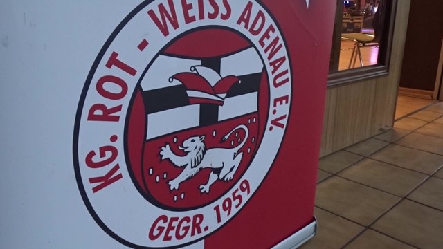 KG Rot-Weiß Adenau - Aufbau für die Sitzungen in der Hocheifelhalle