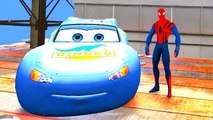 Cars Lighting McQueen w/ The Amazing Spiderman Fun Toboggan Party !