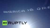 Trump is disgusting: Skywriters troll Donald Trump from high above California