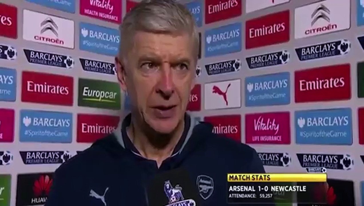 Arsenal 1-0 Newcastle - Arsene Wenger Post Match Interview - Gunners Dug Deep For Win
