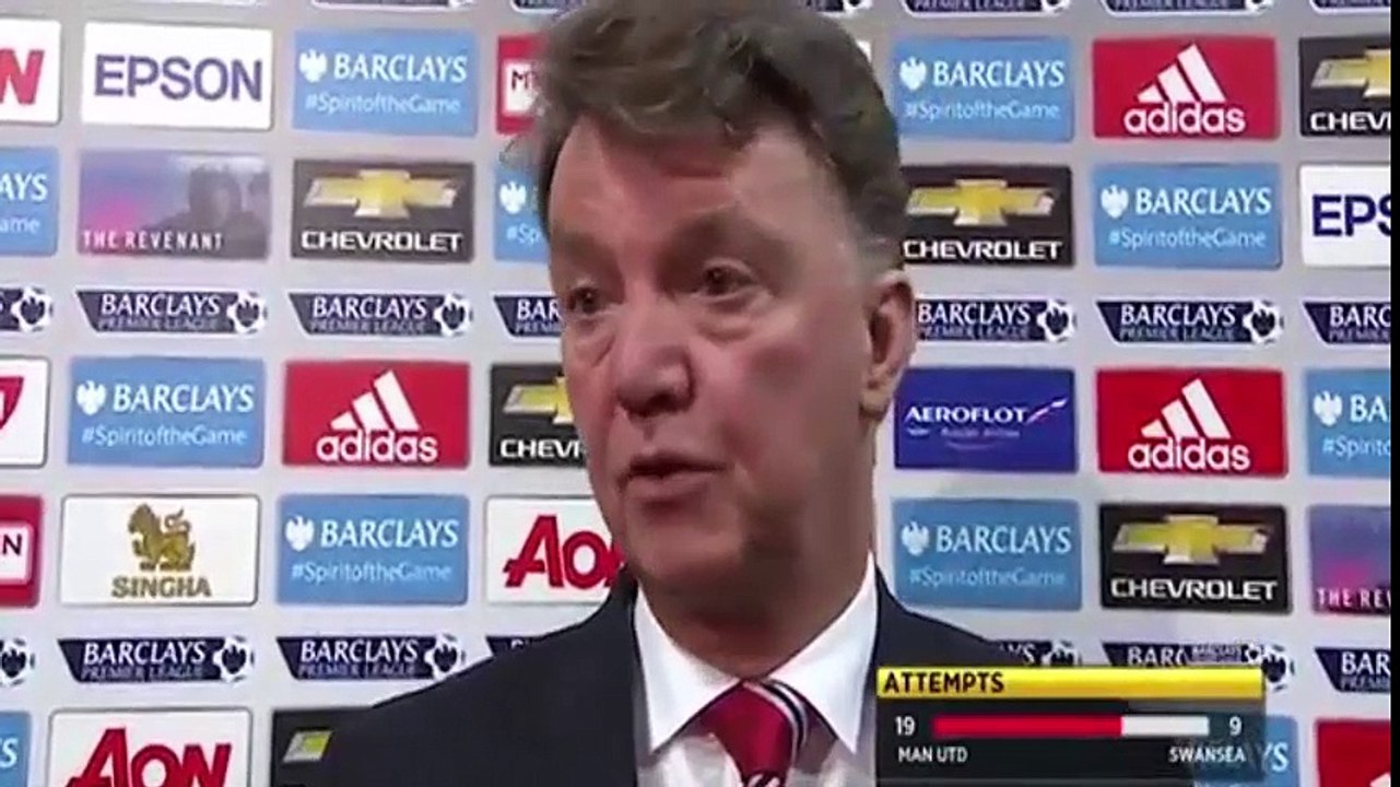 Manchester United 2-1 Swansea City - Louis Van Gaal Post Match Interview - 'Risky System'