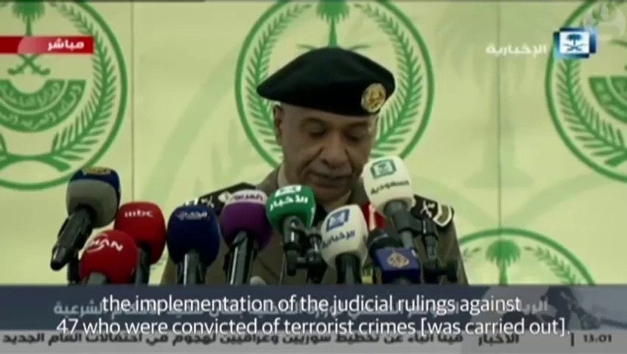 Saudi interior minister announces executions which include Shia cleric