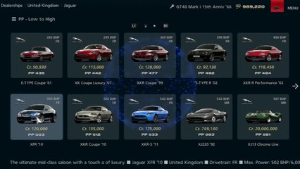 Gran Turismo 6 All Cars - Jaguar