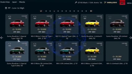 Gran Turismo 6 All Cars - Mazda