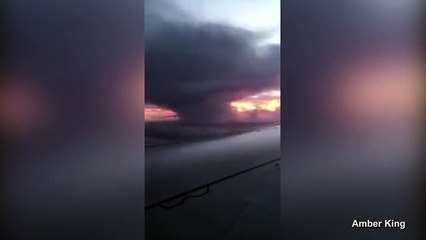 Incredible video from plane of supercell forming over Texas