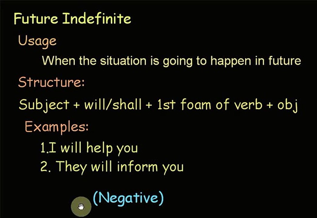 Future Indefinite