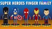 Super Heroes Cartoon Finger Family | Daddy Finger Family | Children Nursery Rhyme Song HD