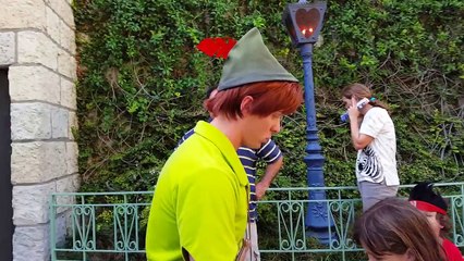 Peter Pan had to get ready for Disneyland's Parade