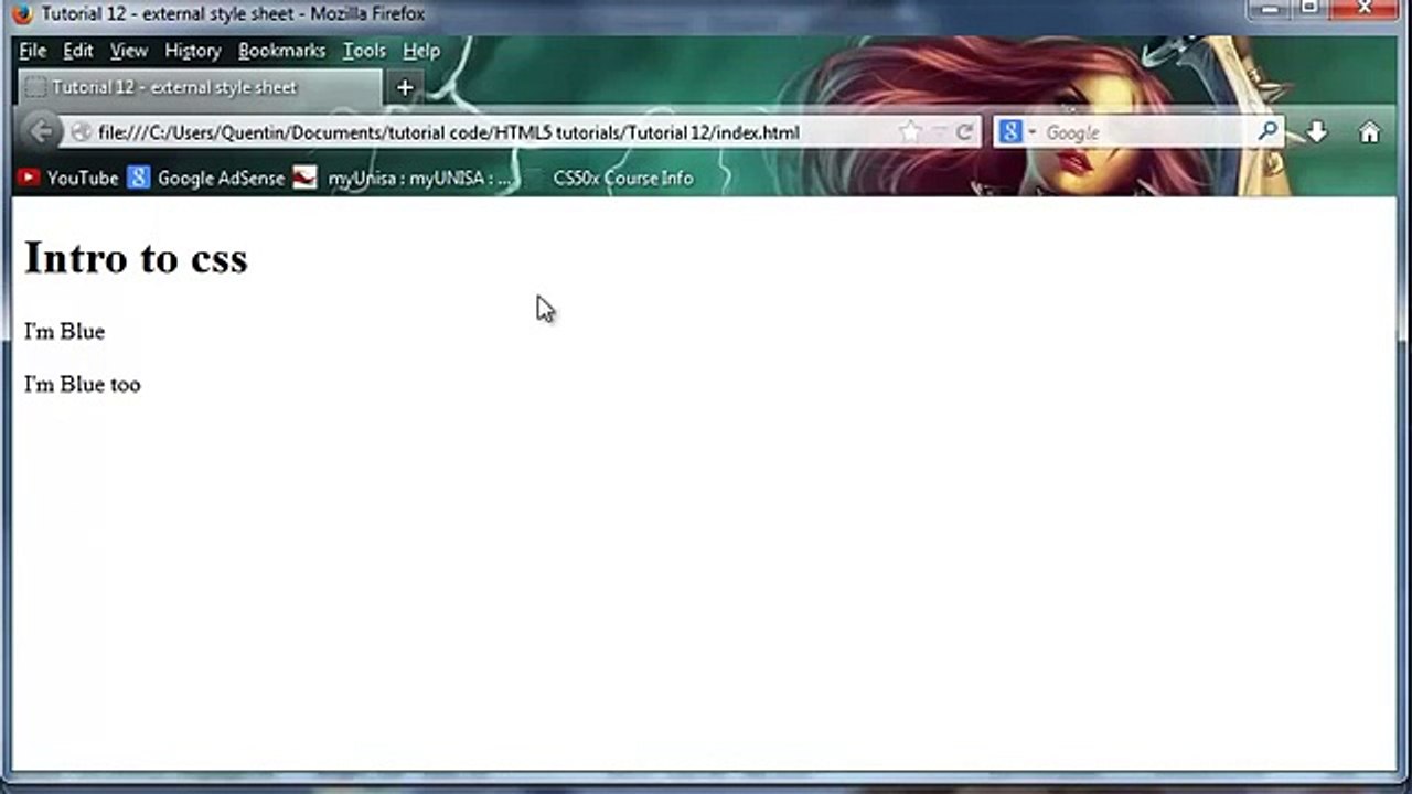 HTML5 and CSS3 beginners tutorial 12 - External style sheet