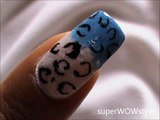 Nail art tutorial with leopard nails design
