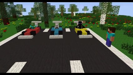 Monster School- Drag Race - Minecraft Animation