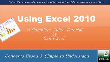 Excel 2010 Complete Guide PART- 1